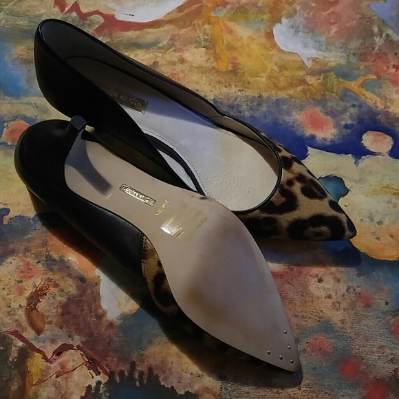 Louise et Cie Shoes - D"orsay pumps blk leather with leopard calf hair